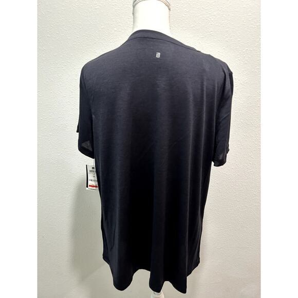 ID Ideology Women's Plus Size 1X Essentials Tee T-Shirt Top Rapidry Color: Noir - Picture 2 of 8